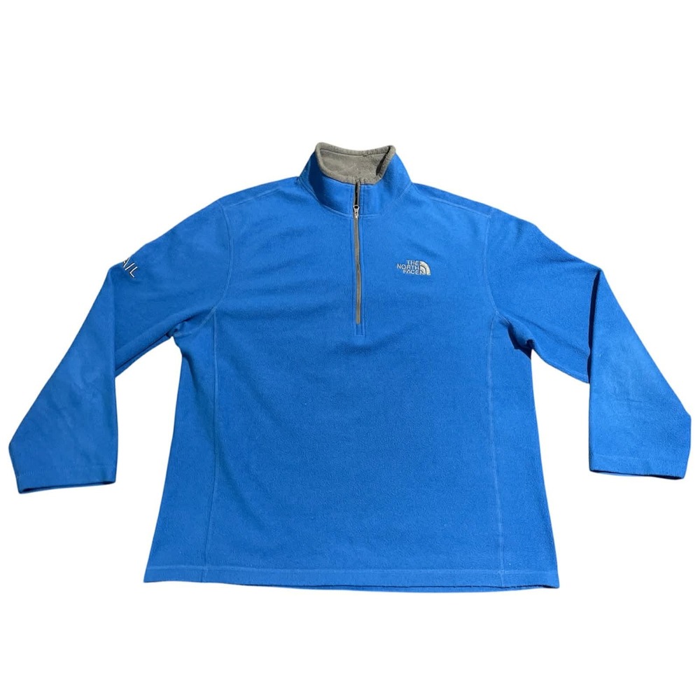 The North‎ Face Fleece Pullover Mens M Blue 1/4 Zip Midweight Sublayer